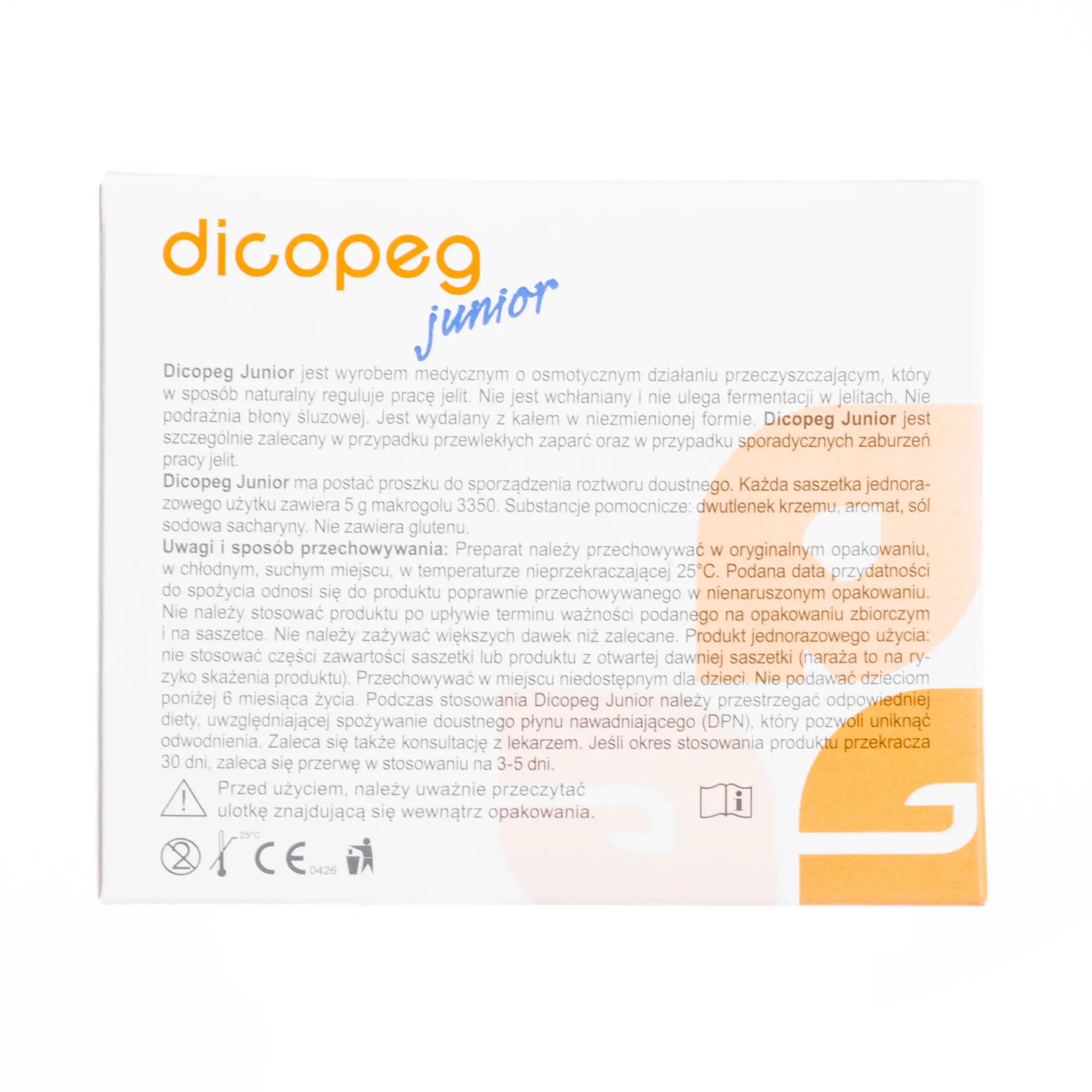 Dicopeg junior, 14 saszetek po 5g makrogolu 3350, 