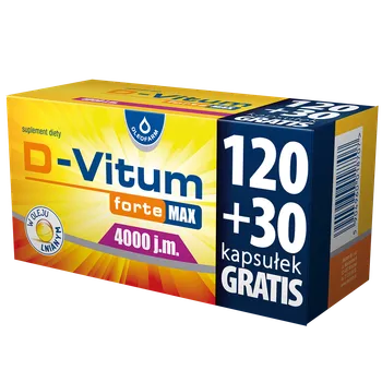 D-Vitum forte 4000 j.m., suplement diety, 150 kapsułek 