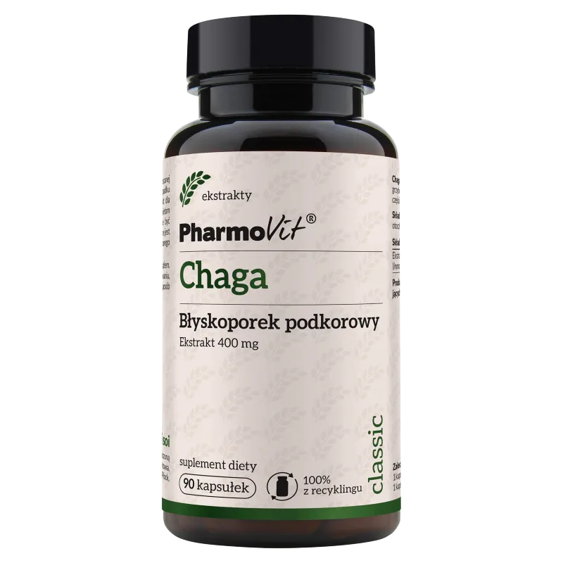 Chaga Pharmovit, suplement diety, 90 kapsułek