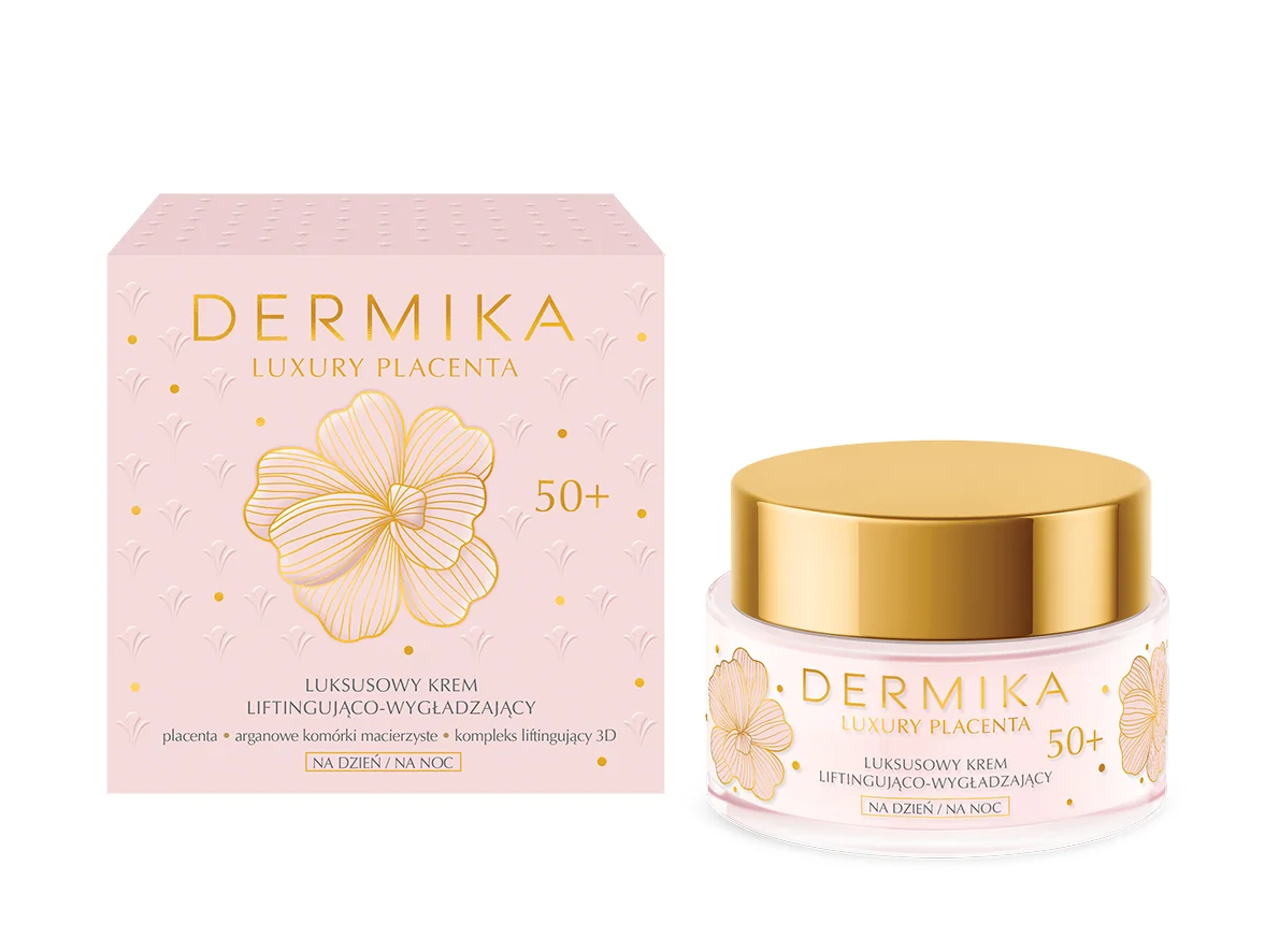 Dermika Luxury Placenta Luksusowy krem liftingująco-wygładzający 50+ na dzień i na noc, 50 ml