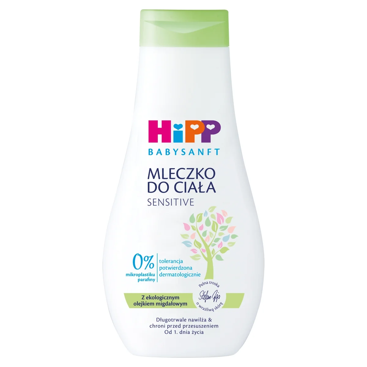 HiPP Babysanft Sensitive pielęgnacyjne mleczko do ciała, od 1. dnia życia, 350 ml