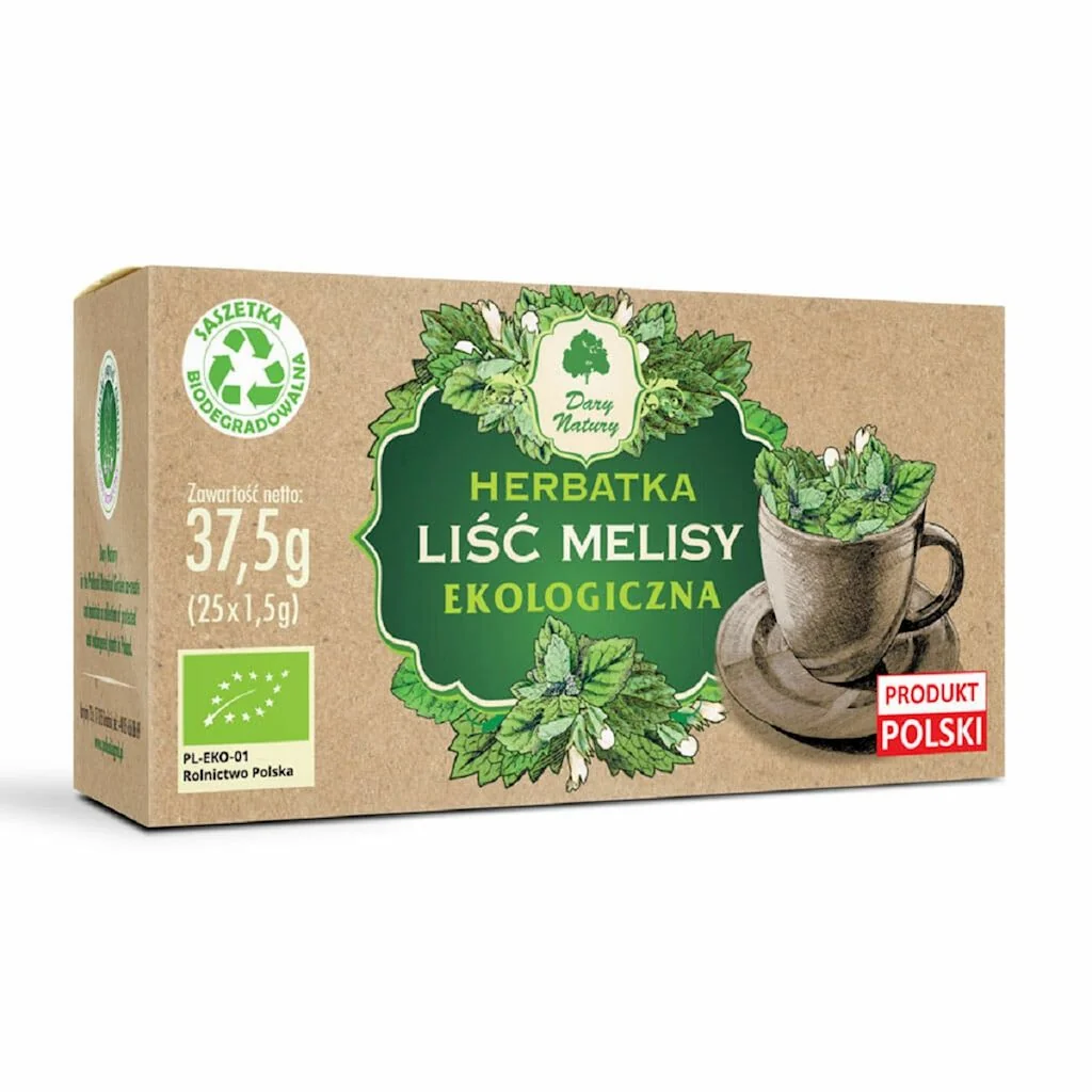 Dary Natury Liść Melisy herbatka ekologiczna, 25 x 1,5 g