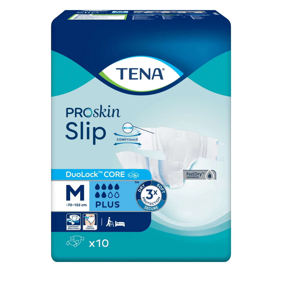 TENA ProSkin Slip Plus pieluchomajtki M, 10 sztuk