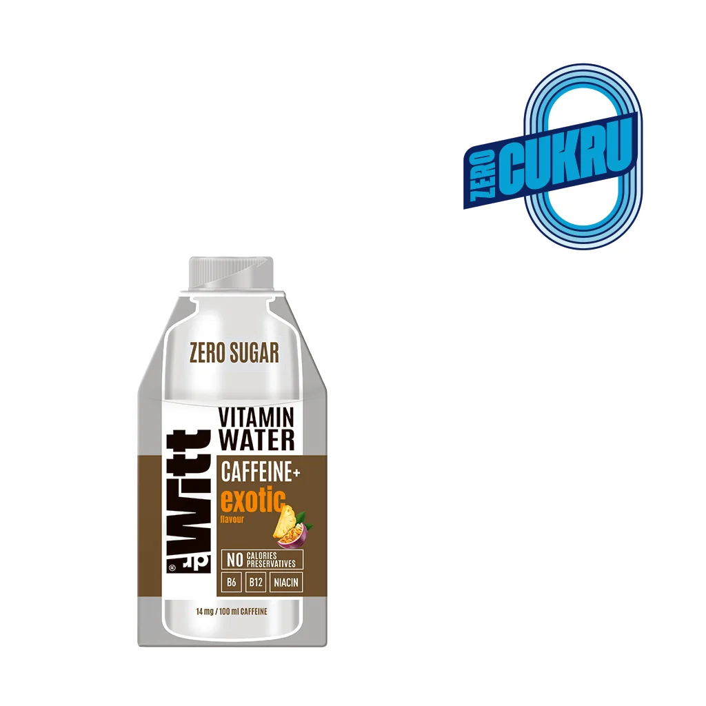 Dr Witt Vitamin Water Caffeine+ napój o smaku cytryny bez cukru, 500 ml