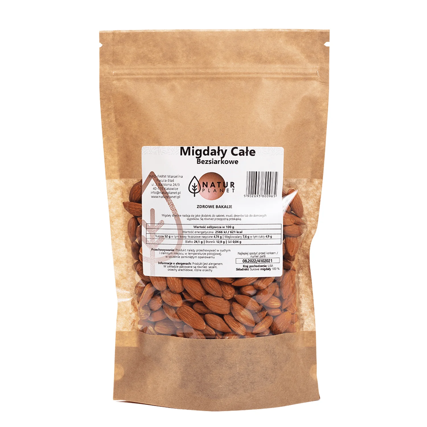 Natur Planet migdały kalifornijskie, 250 g