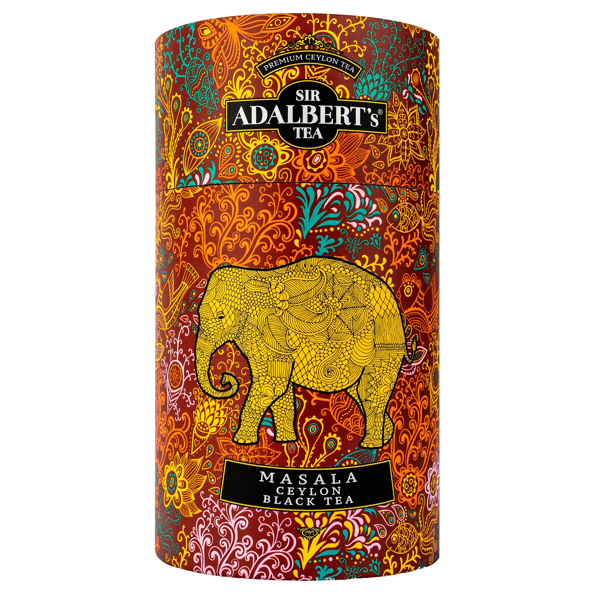 Sir Adalbert's Tea czarna herbata liściasta w puszce tekturowej Masala Ceylon, 100 g