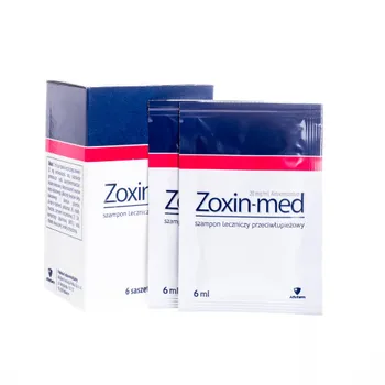 Zoxin-med - szampon leczniczy przeciwłupieżowy, 6 saszetek po 6 ml 