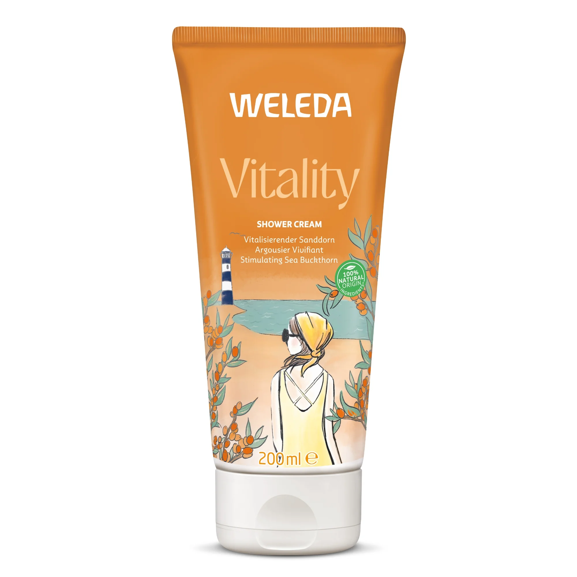 Weleda kremowy płyn do mycia ciała z rokitnikiem, 200 ml