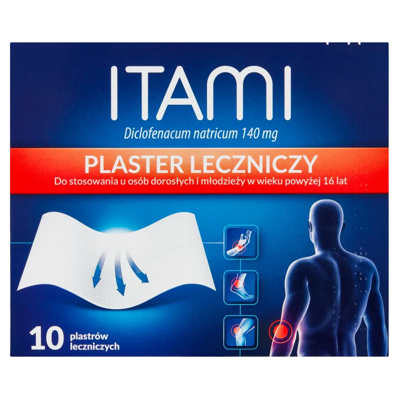 Itami, 140 mg, plaster leczniczy, 10 plastrów