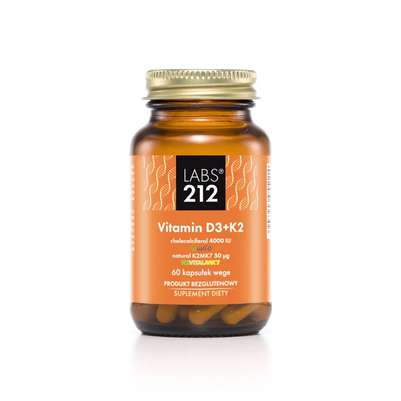 LABS212 Vitamin D3+K2MK7 60 kapsułek