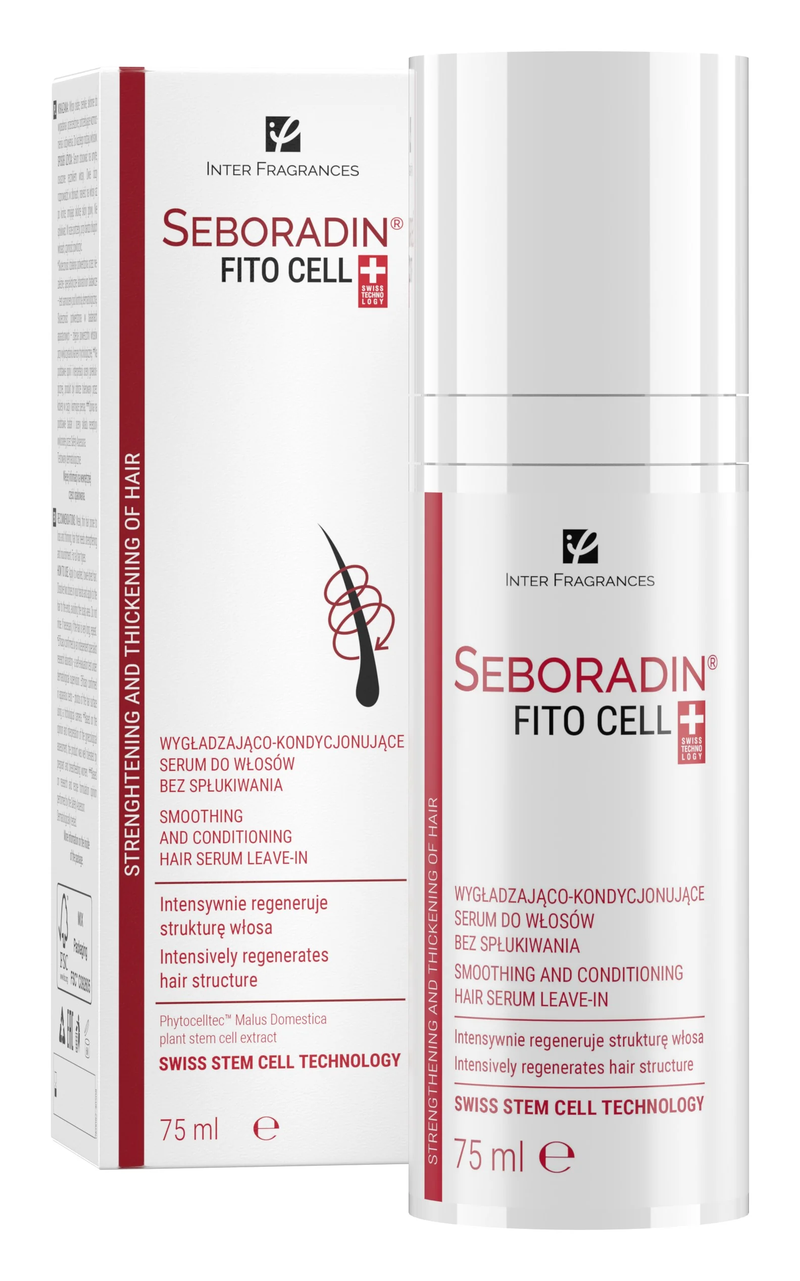 Seboradin Fito Cell wygładzająco-kondycjonujące serum do włosów bez spłukiwania, 75 ml