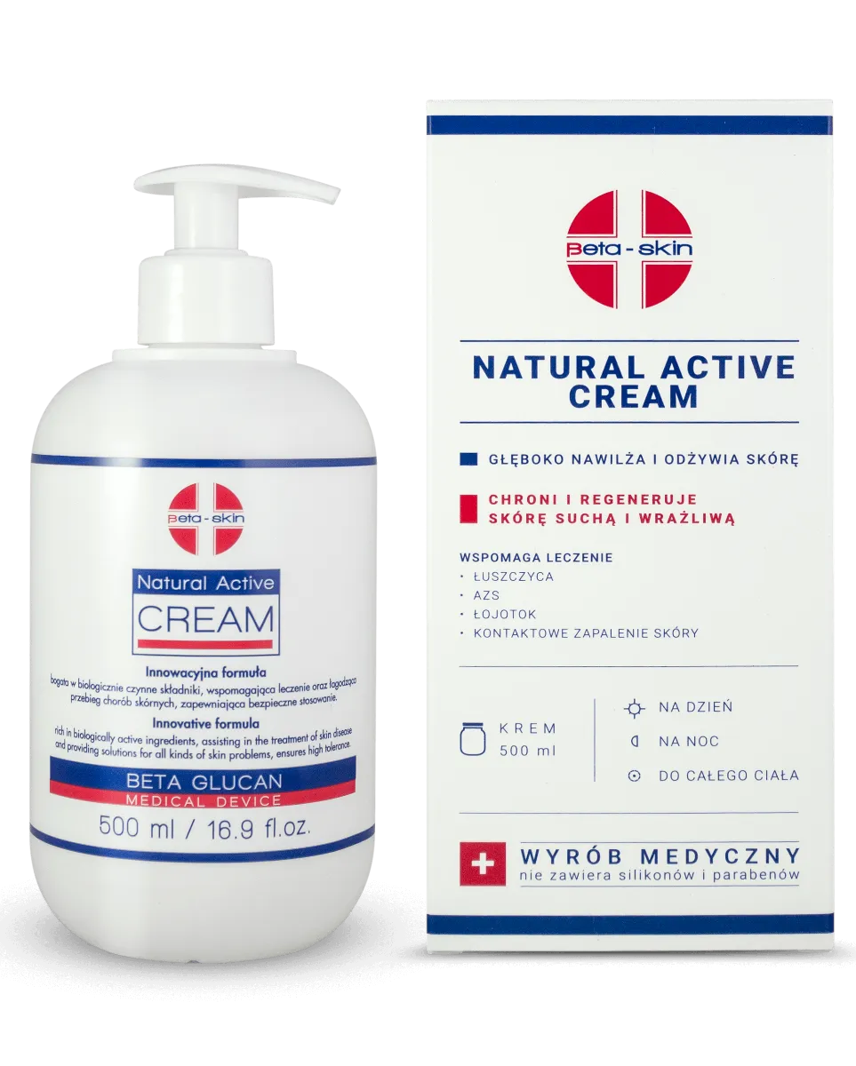 Beta-Skin Natural Active Cream, krem do ciała, 500 ml