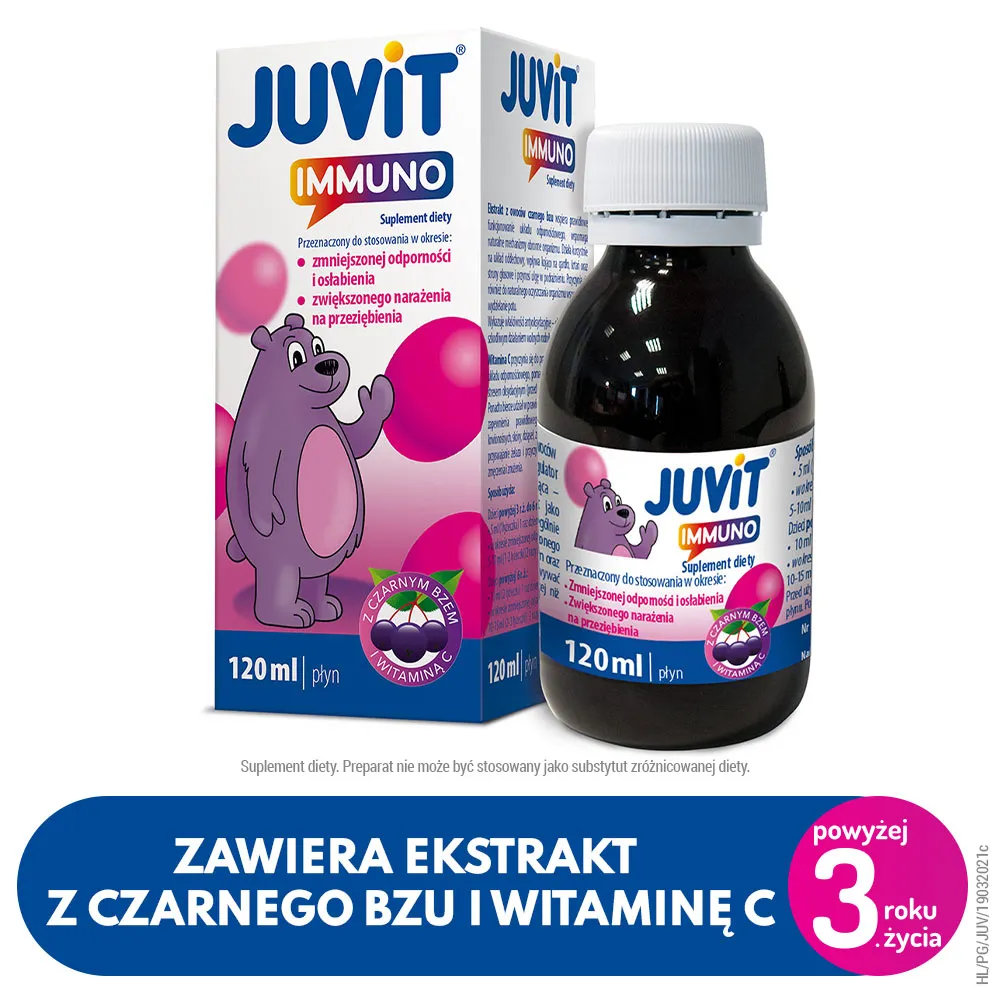 Juvit Immuno, suplement diety, 120 ml 