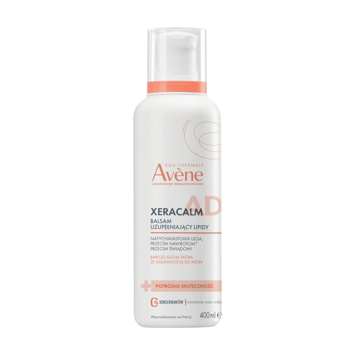 Avène XeraCalm A.D balsam uzupełniający lipidy, 400 ml