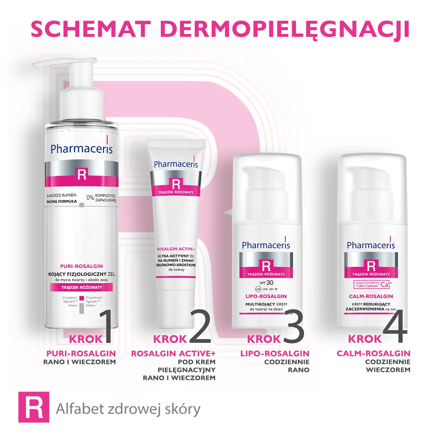 Pharmaceris R Puri-Rosalgin kojący fizjologiczny żel do mycia twarzy i okolic oczu, 190 ml