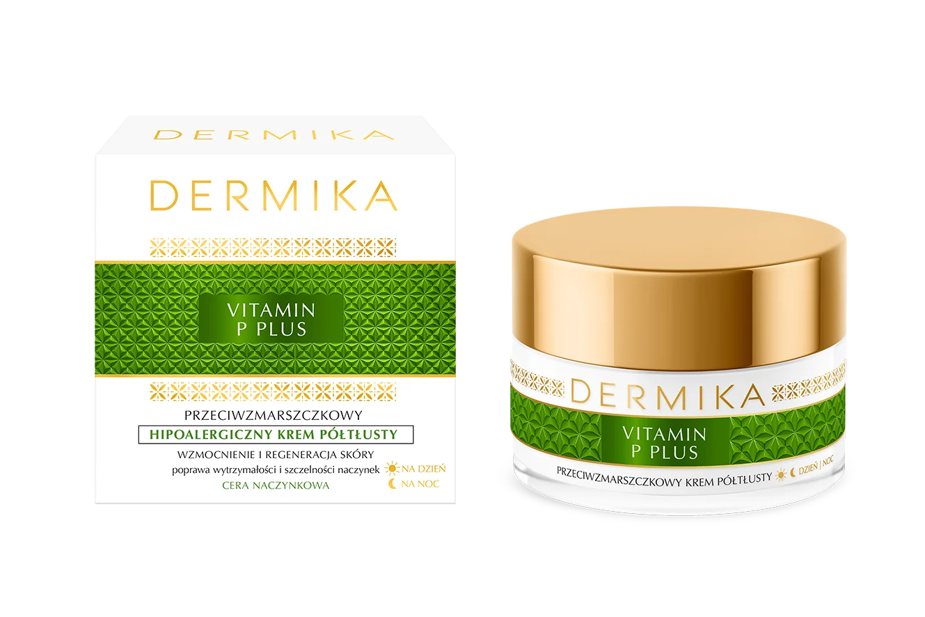 Dermika Vitamin P Plus hipoalergiczny krem półtłusty na dzień i na noc, 50 ml