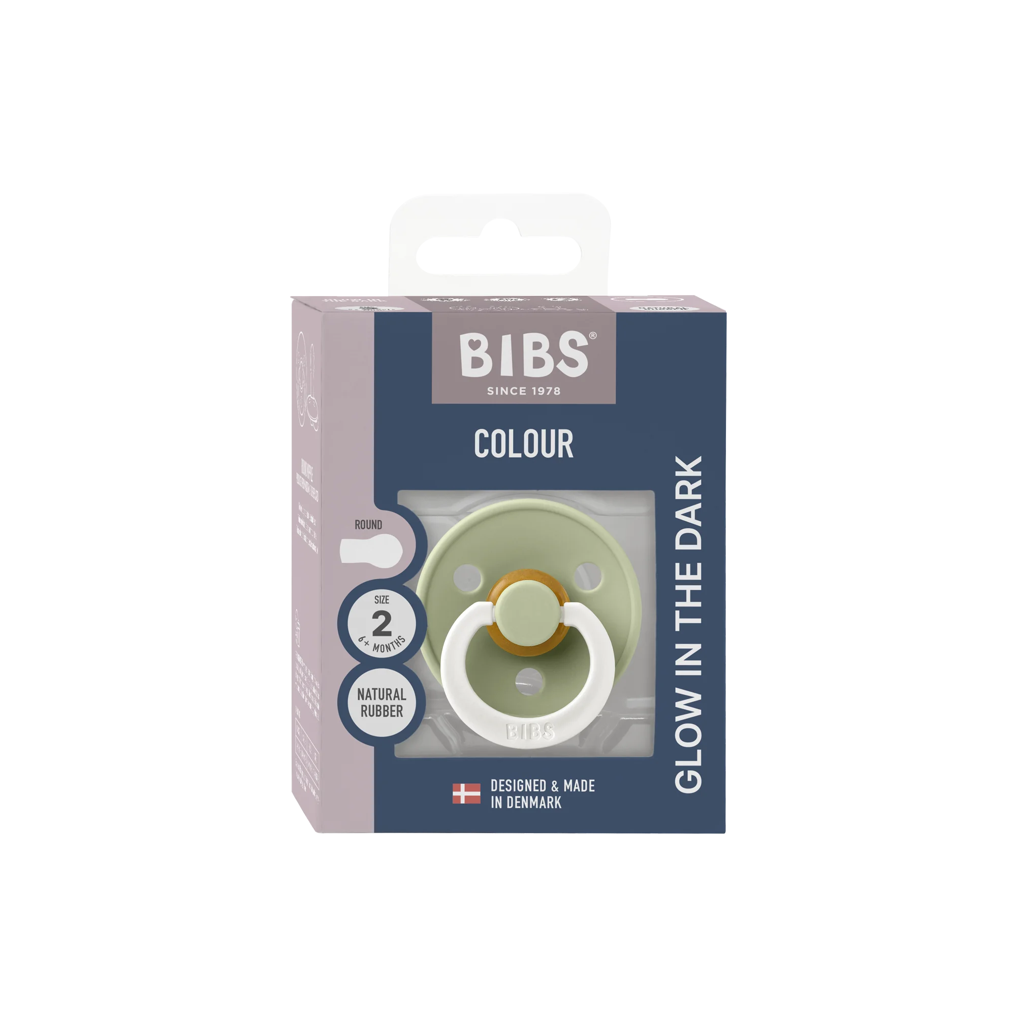 Bibs Pacifier Colour Sage Glow smoczek lateksowy uspokajający, 1 szt.
