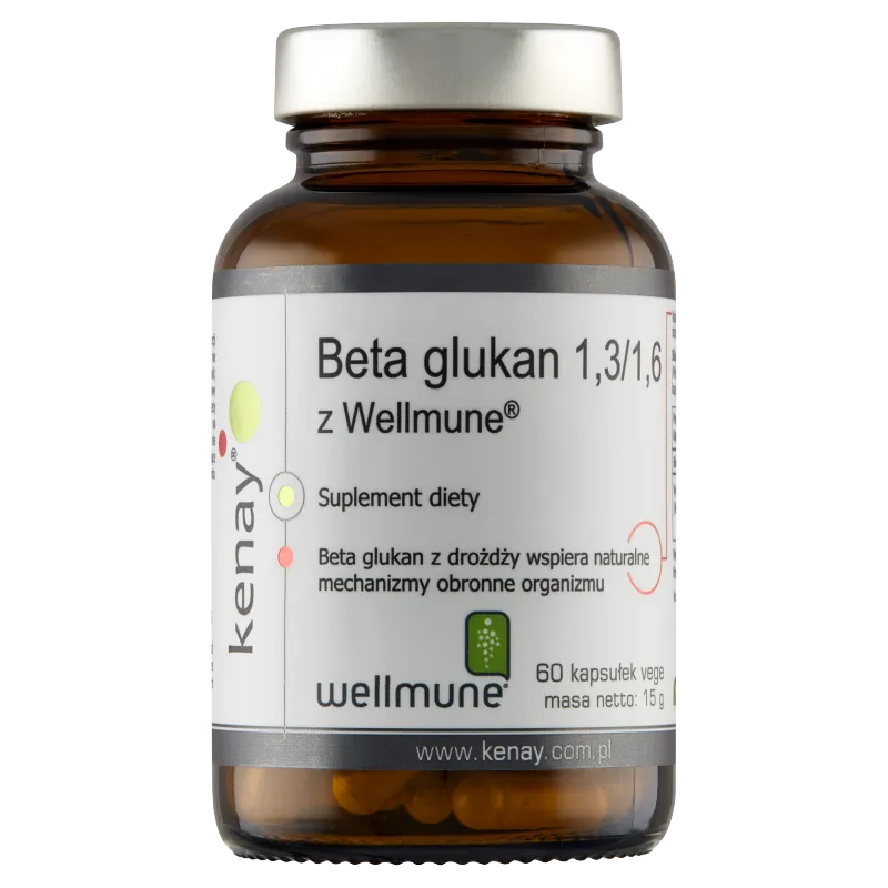 KenayAG, Beta Glucan 1,3/1,6 Wellmune, suplement diety, 60 kapsułek
