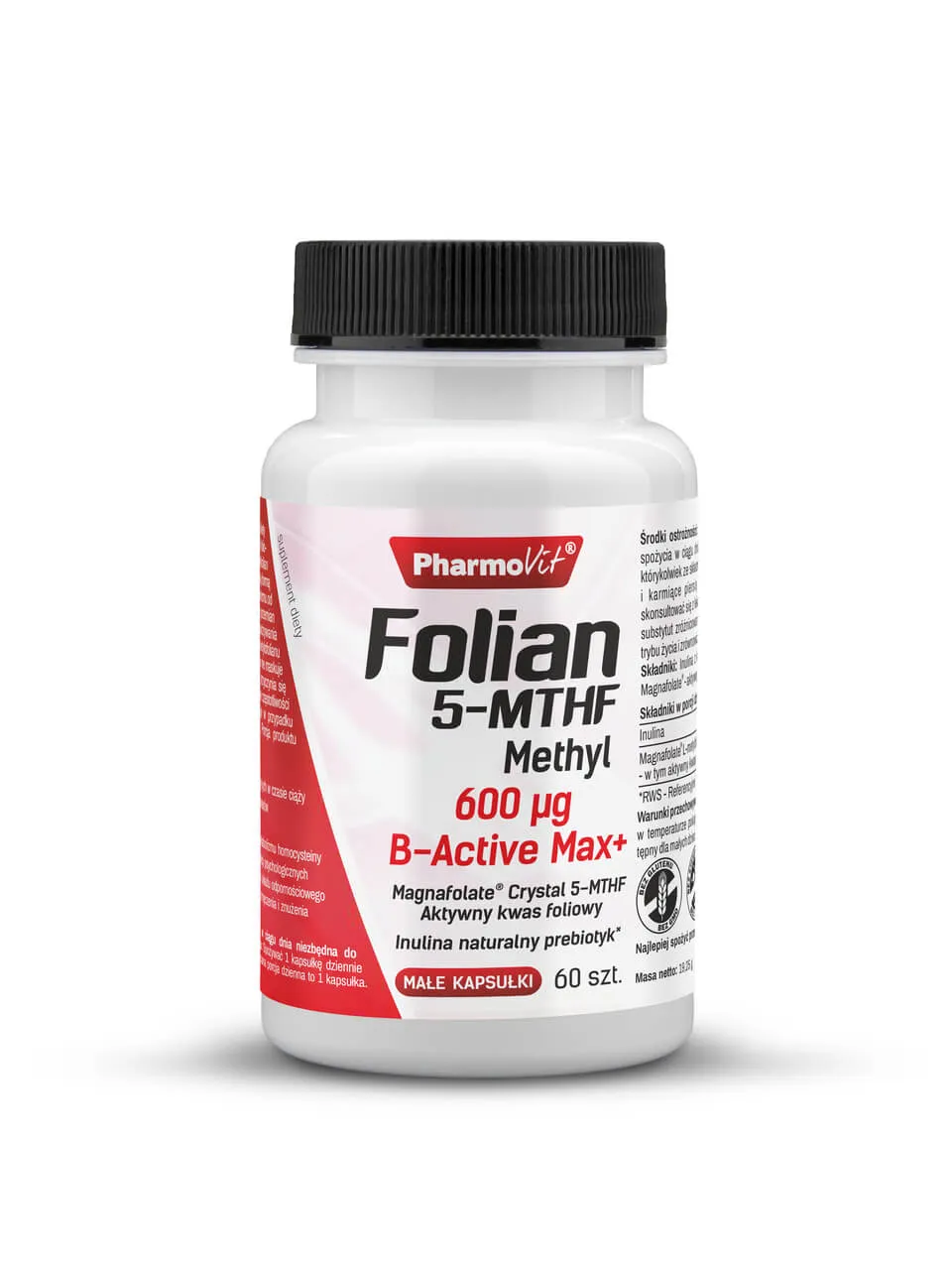 Folian 5-MTHF Methyl Pharmovit, suplement diety, 60 kapsułek