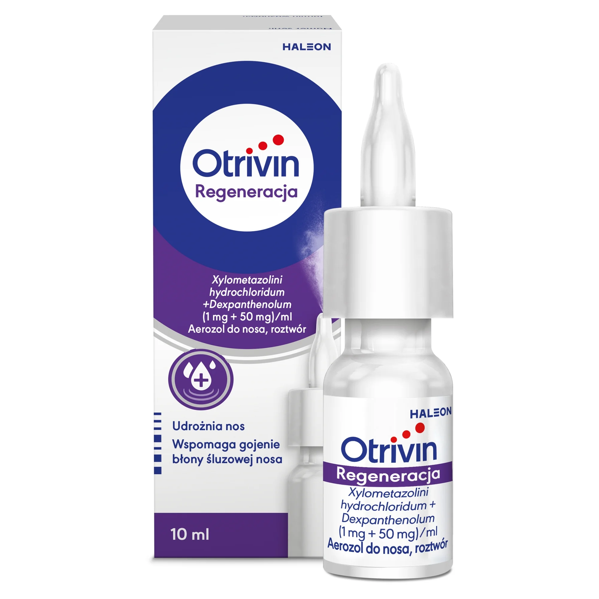 Otrivin Regeneracja 1mg + 50mg/ml, aerozol do nosa, 10 ml