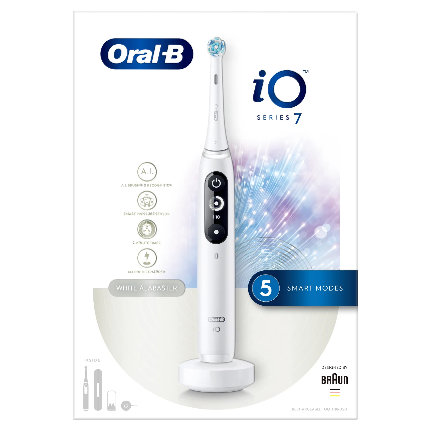 Oral-B iO Series 7 szczoteczka do zębów White Alabaster, 1 szt.