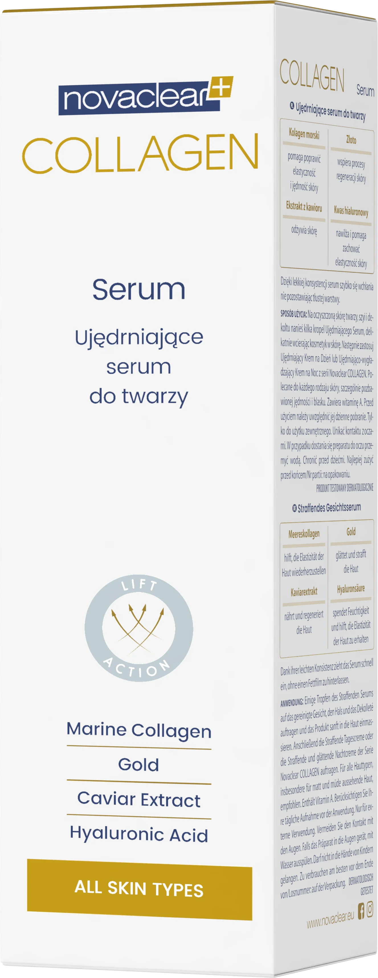 Novaclear Collagen ujędrniające serum do twarzy, 30 ml