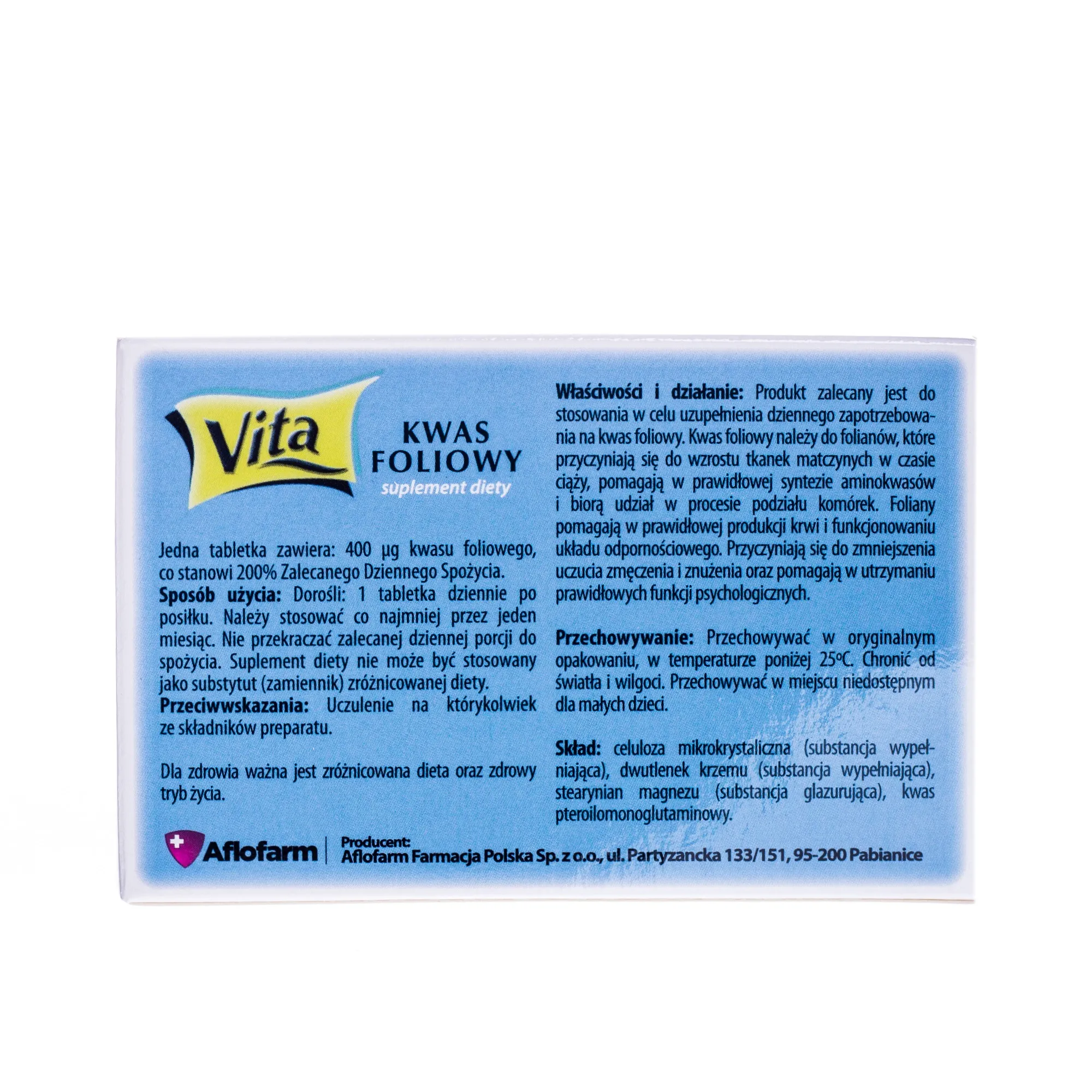Kwas foliowy Vita, suplement diety, 30 tabletek 