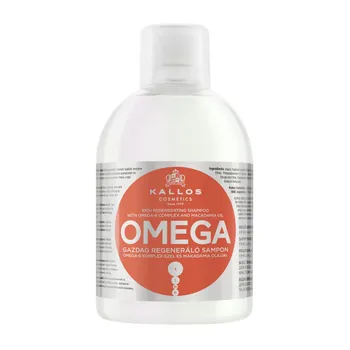 Kallos, szampon do włosów, regenerujący z kompleksem omega-6 i olejem makadamii, 1000 ml 