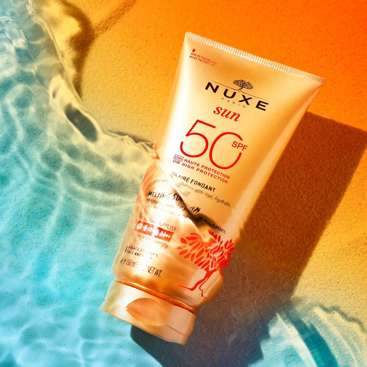 Nuxe Sun mleczko do opalania twarzy i ciała SPF 50+, 150 ml