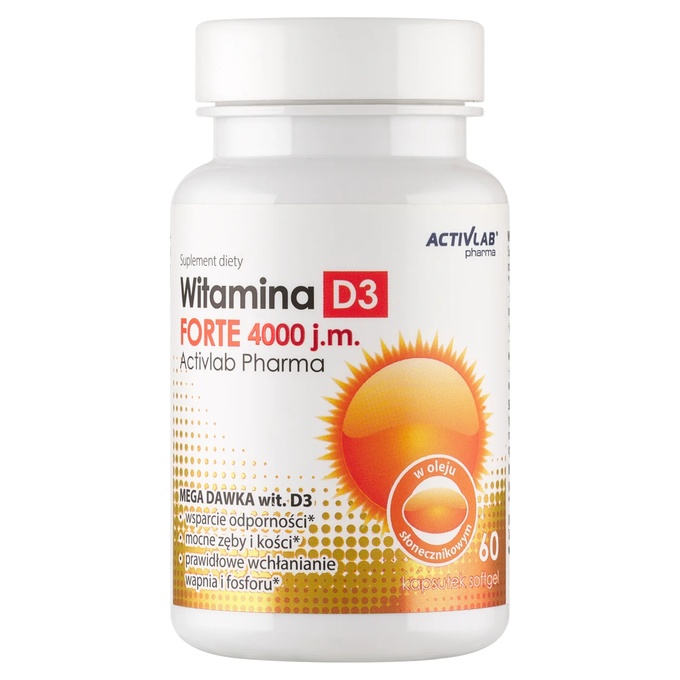 Activlab Pharma Witamina D3 Forte 4000 IU 60 kapsułek