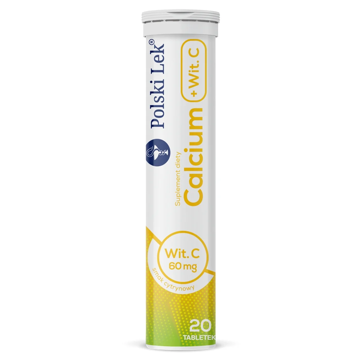 Calcium + Witamina C 20 tabletek o smaku cytrynowym