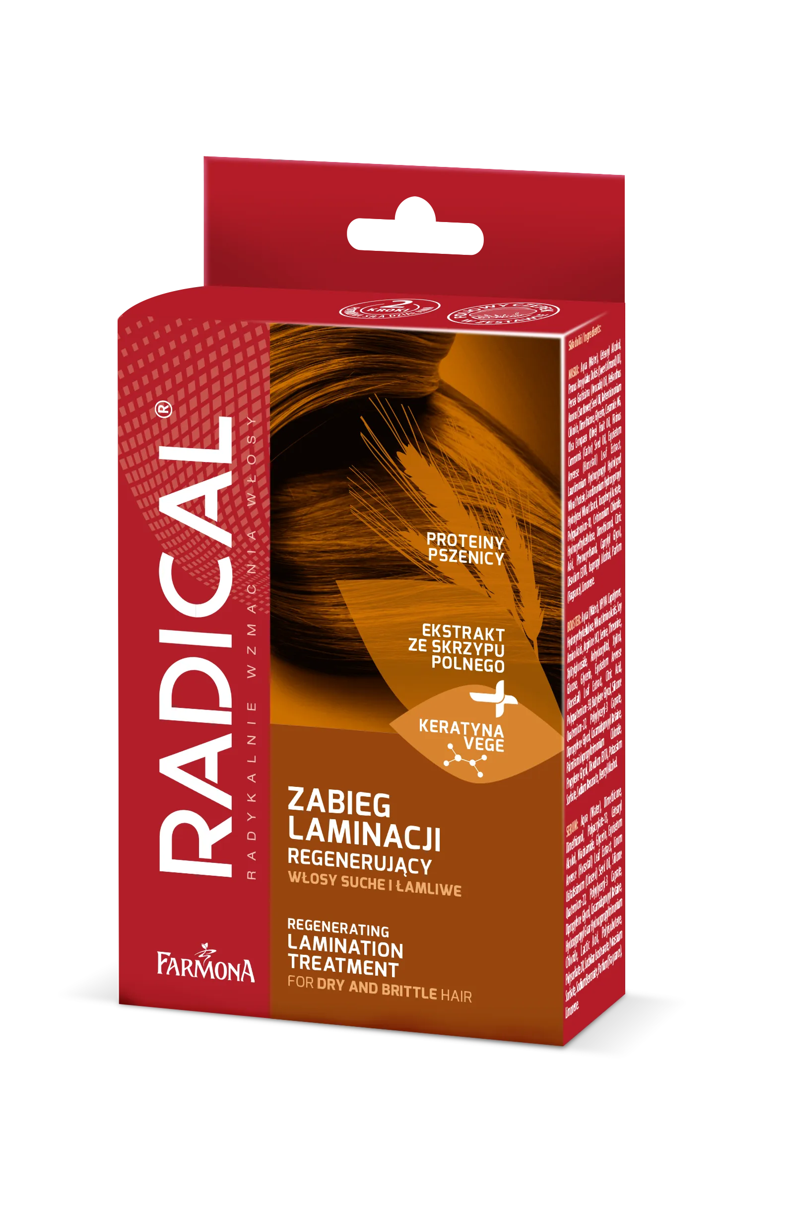 Radical regenerujący zabieg laminacji włosów, 1 szt.