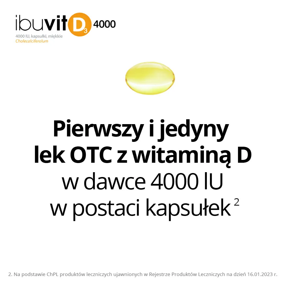 Ibuvit D3, 4000 IU, 30 kapsułek 