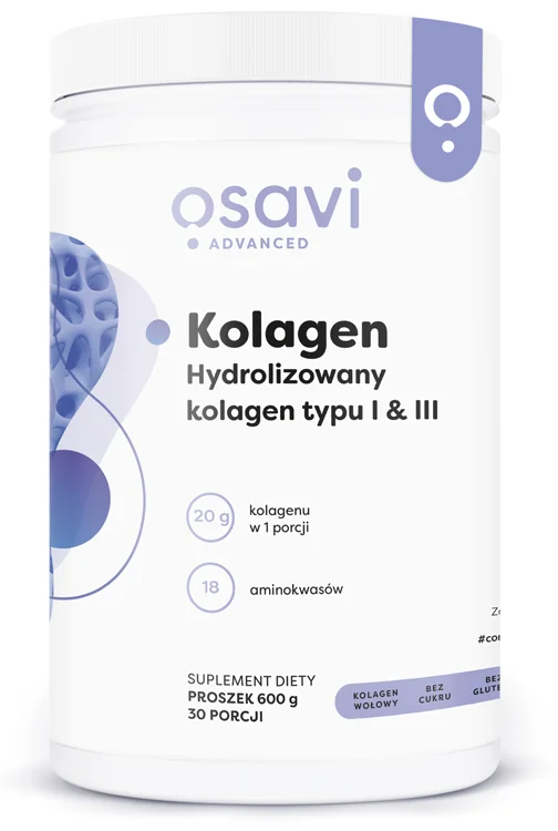 Osavi Kolagen Hydrolizowany Typu I & III proszek, 600 g