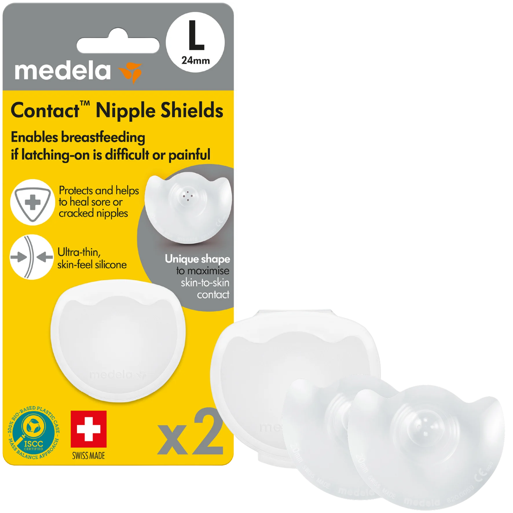 Medela Contact nakładki silikonowe, rozmiar L, 2 szt.