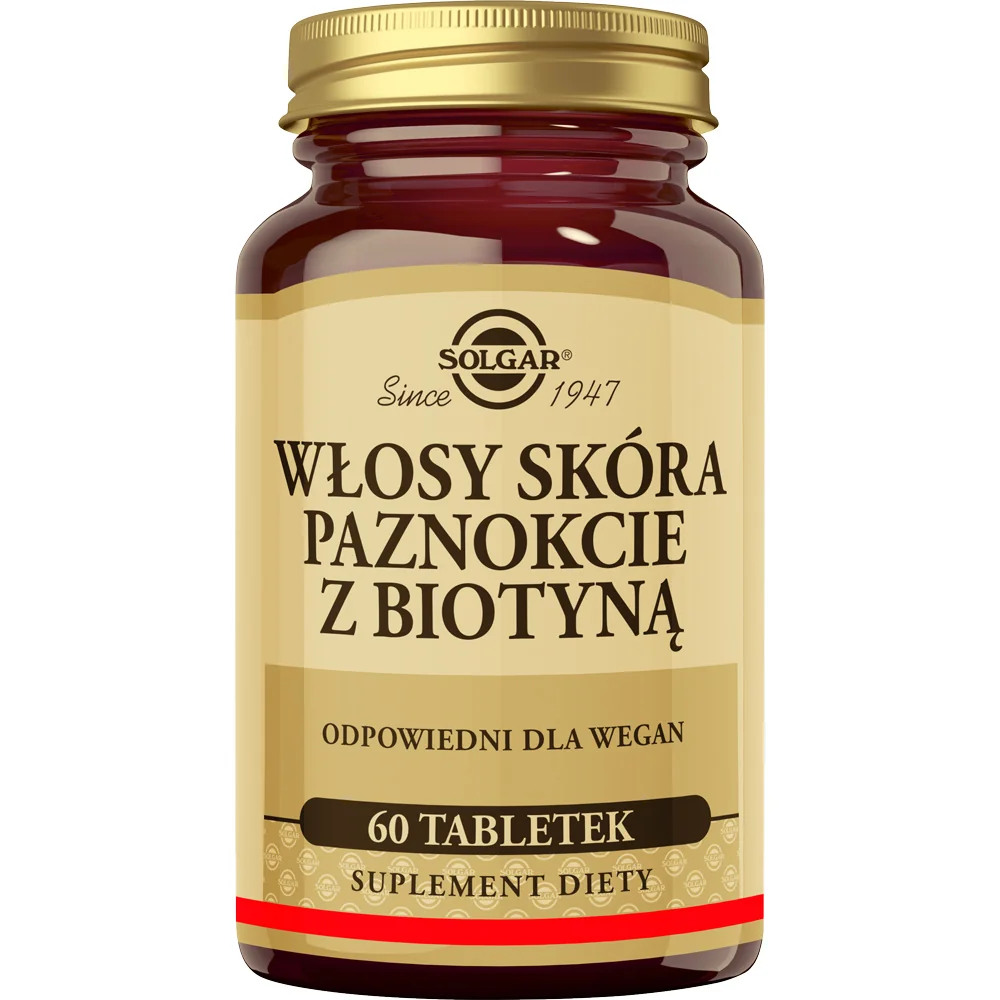 Solgar Włosy Skóra Paznokcie z biotyną 60 tabletek