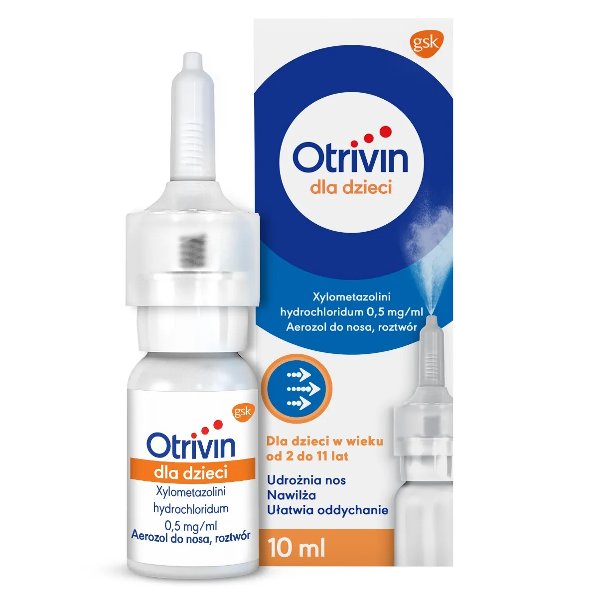 Otrivin dla dzieci, 0,5 mg/ml, 10 ml 