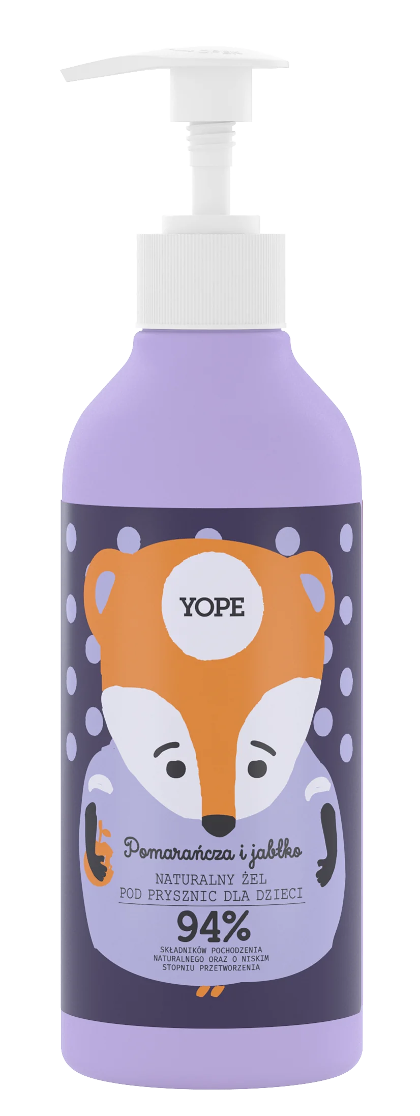 YOPE żel pod prysznic dla dzieci Pomarańcza i jabłko, 400 ml