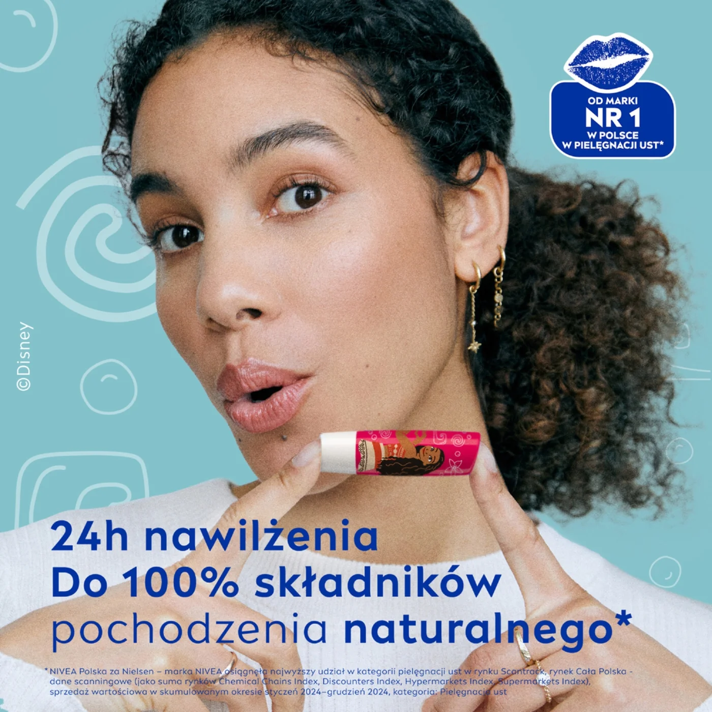 Nivea Disney pielęgnująca pomadka Watermelon Sorbet Vaiana, 4,8 g