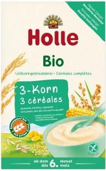 Holle BIO ekologiczna kaszka dla niemowląt 3 zboża Holle BIO ekologiczna kaszka dla niemowląt 3 zboża