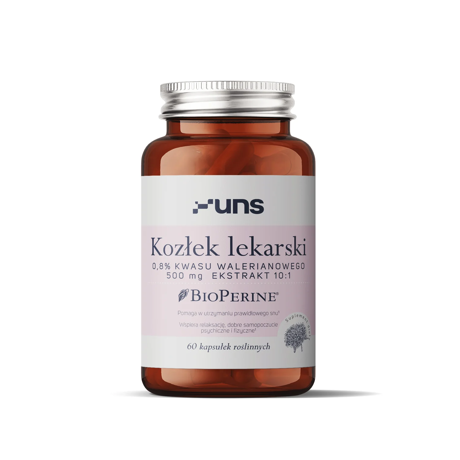 UNS Kozłek lekarski + BioPerine® 60 wege kapsułek