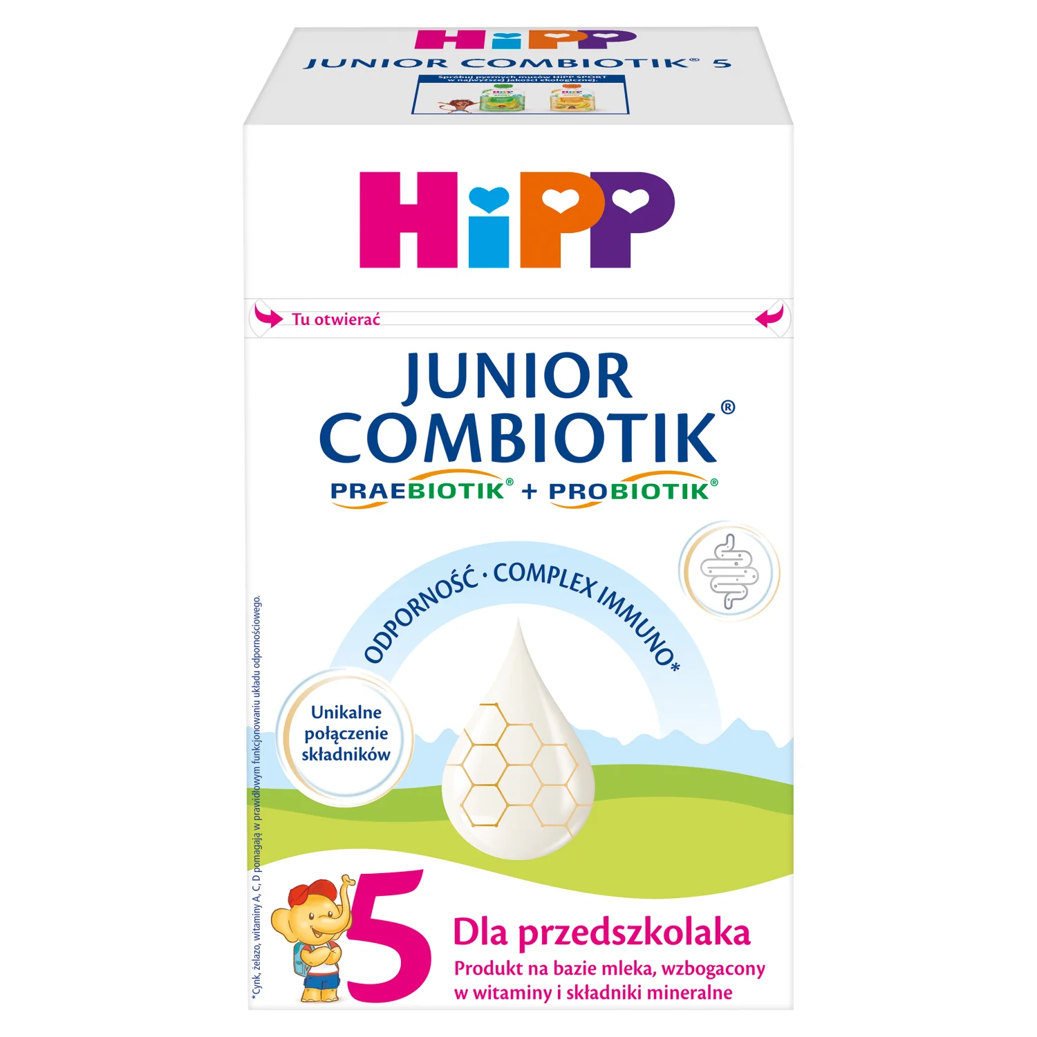 Hipp 5 Junior Combiotik dla przedszkolaka po 2,5. roku, 550 g