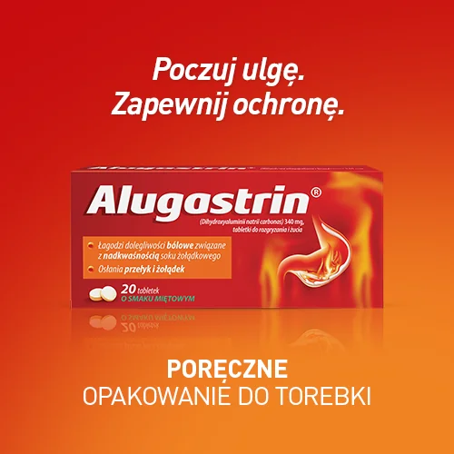 Alugastrin 340 mg 20 tabletek o smaku miętowym