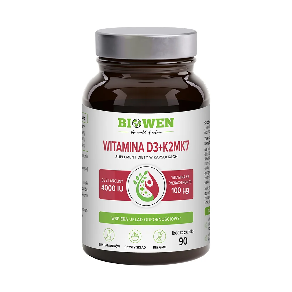 BIOWEN Witamina D3+K2MK7 90 kapsułek