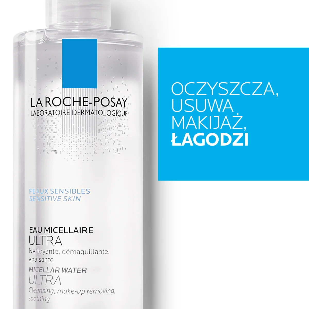 La Roche-Posay Płyn Micelarny Ultra Skóra Wrażliwa Twarzy i Okolic Oczu, 750 ml 