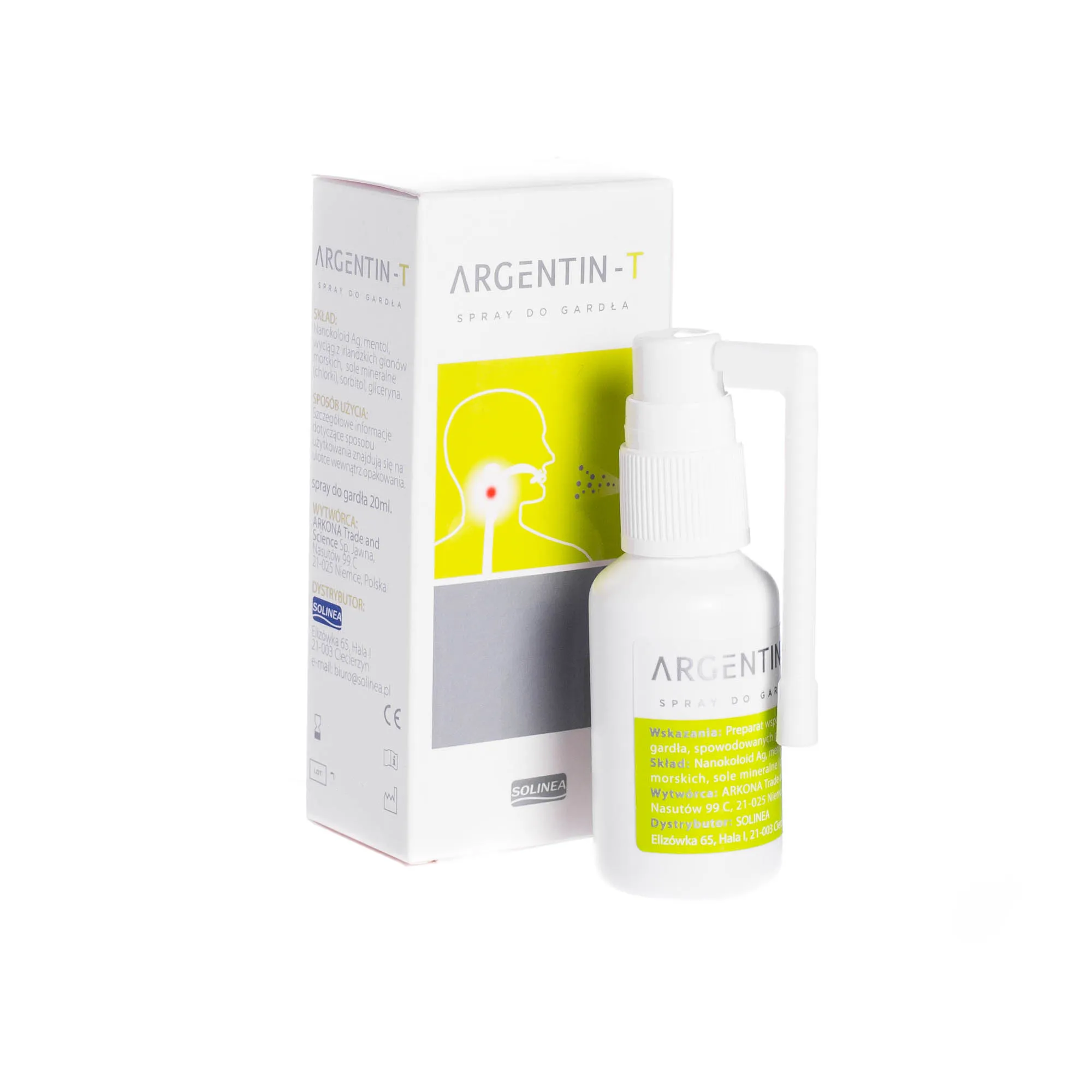 Argentin-T, spray do gardła, 20 ml 