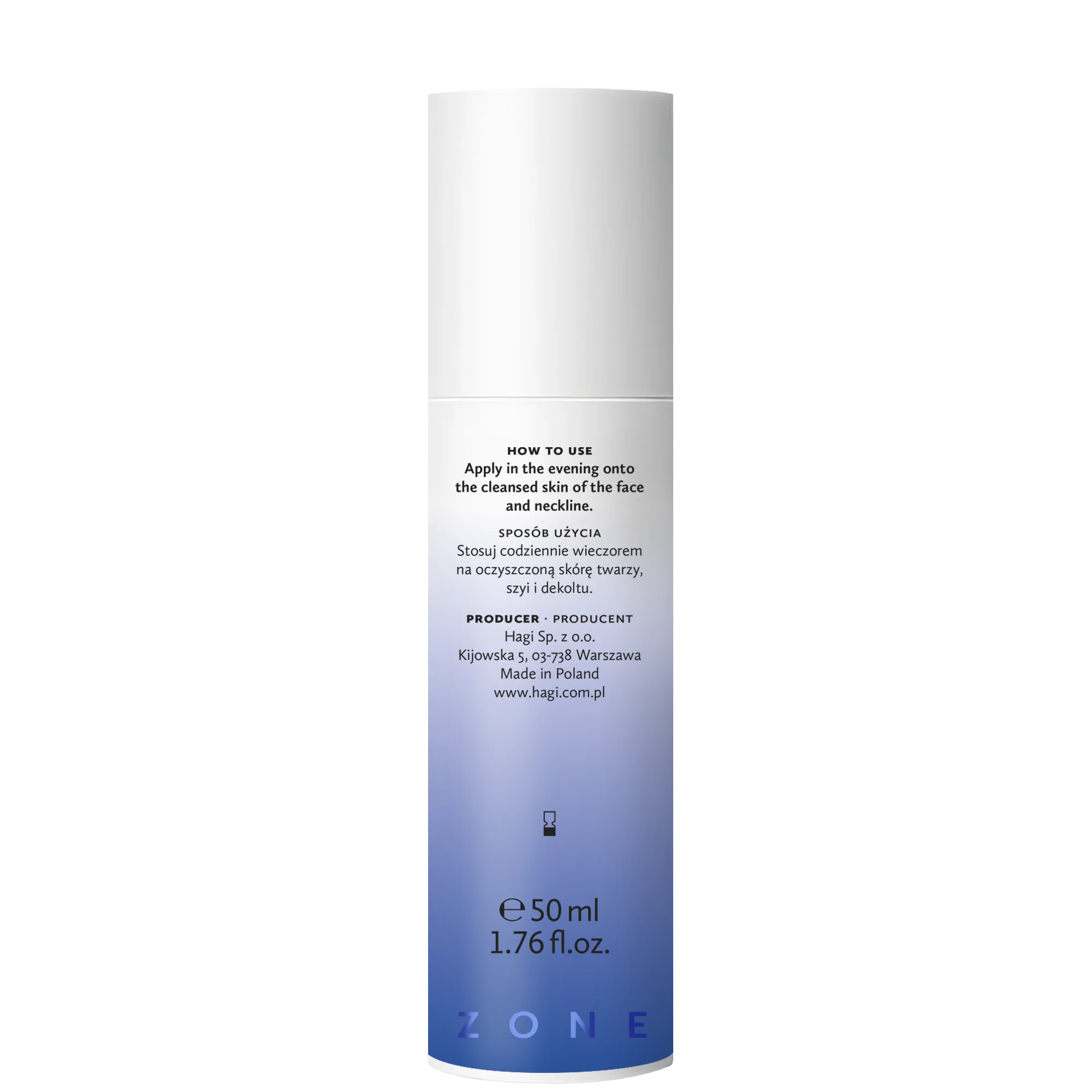 Hagi Aqua Zone krem odżywczo-nawilżający na noc cera wymagająca regeneracji, 50 ml