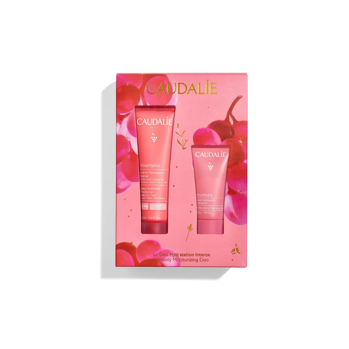 Caudalie Zestaw Hydratation VinoHydra krem intensywne nawilżenie, 60 ml + nawilżający żel myjący, 30 ml