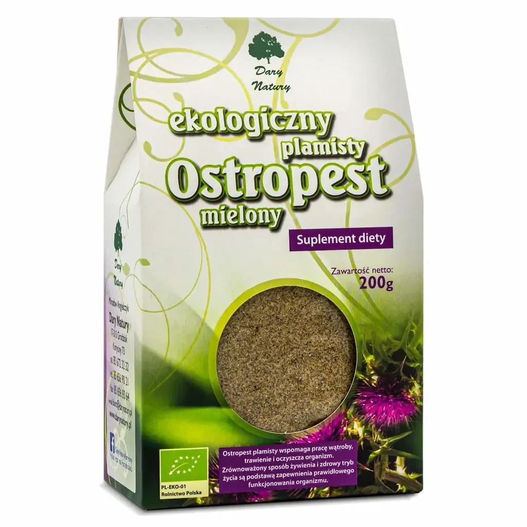Dary Natury Ostropest plamisty mielony ekologiczny suplement diety, 200 g