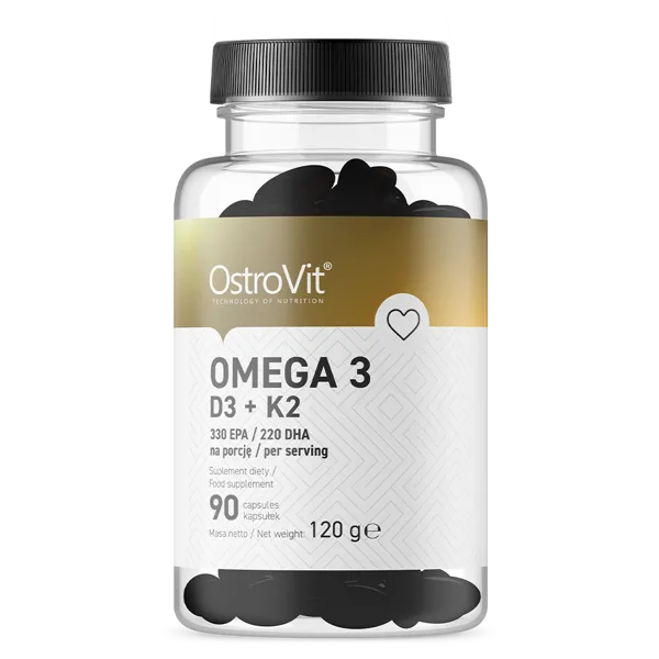 OSTROVIT, Omega 3 D3+K2, 90 kapsułek